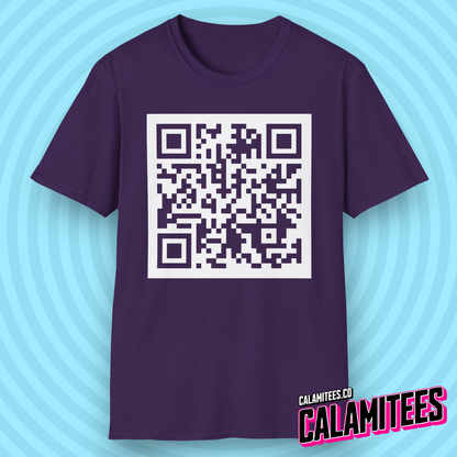 Rick Roll QR Code Prank Never Gonne Give You Up Rick Astle Video T-Shirt by CALAMITEES.co
