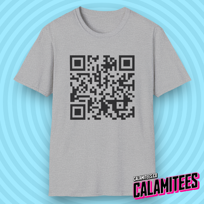 Rick Roll QR Code Prank Never Gonne Give You Up Rick Astle Video T-Shirt by CALAMITEES.co