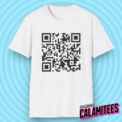 Rick Roll QR Code Prank Never Gonne Give You Up Rick Astle Video T-Shirt by CALAMITEES.co