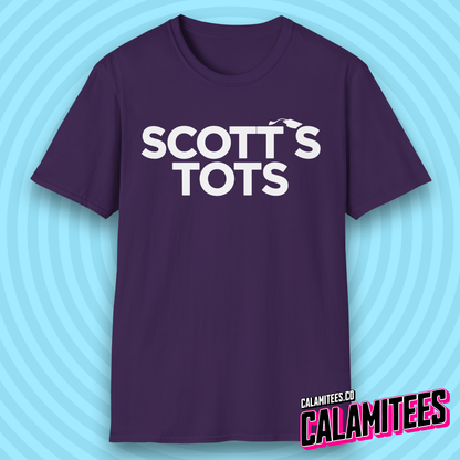 Scott's Tots Parody Logo Michael Scott Office Humor Funny T-Shirt