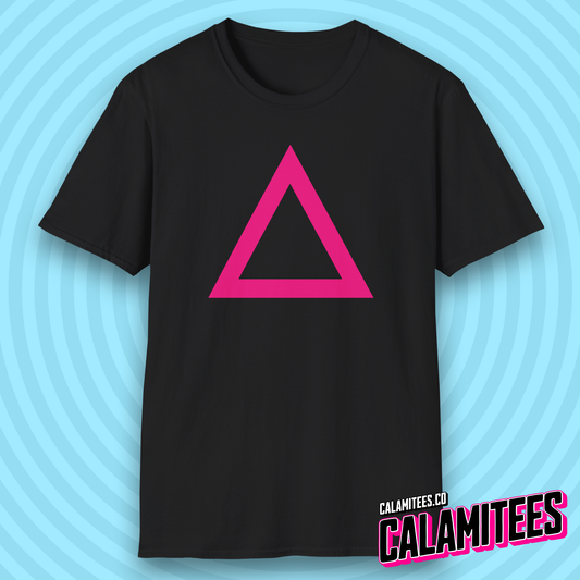 Triangle Soldier Masked Staff Squid Game Shape Fan T-Shirt
