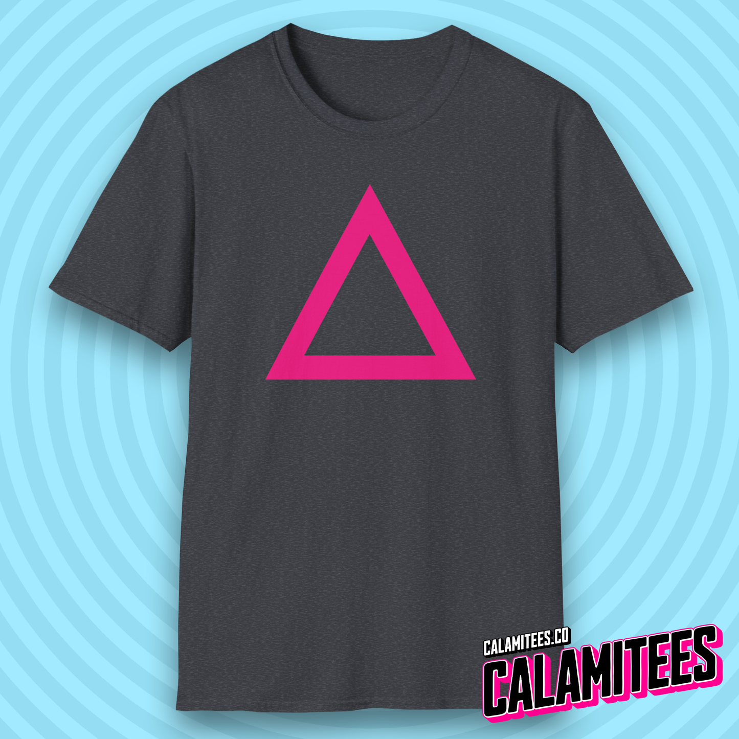 Triangle Soldier Masked Staff Squid Game Shape Fan T-Shirt