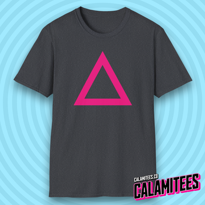 Triangle Soldier Masked Staff Squid Game Shape Fan T-Shirt