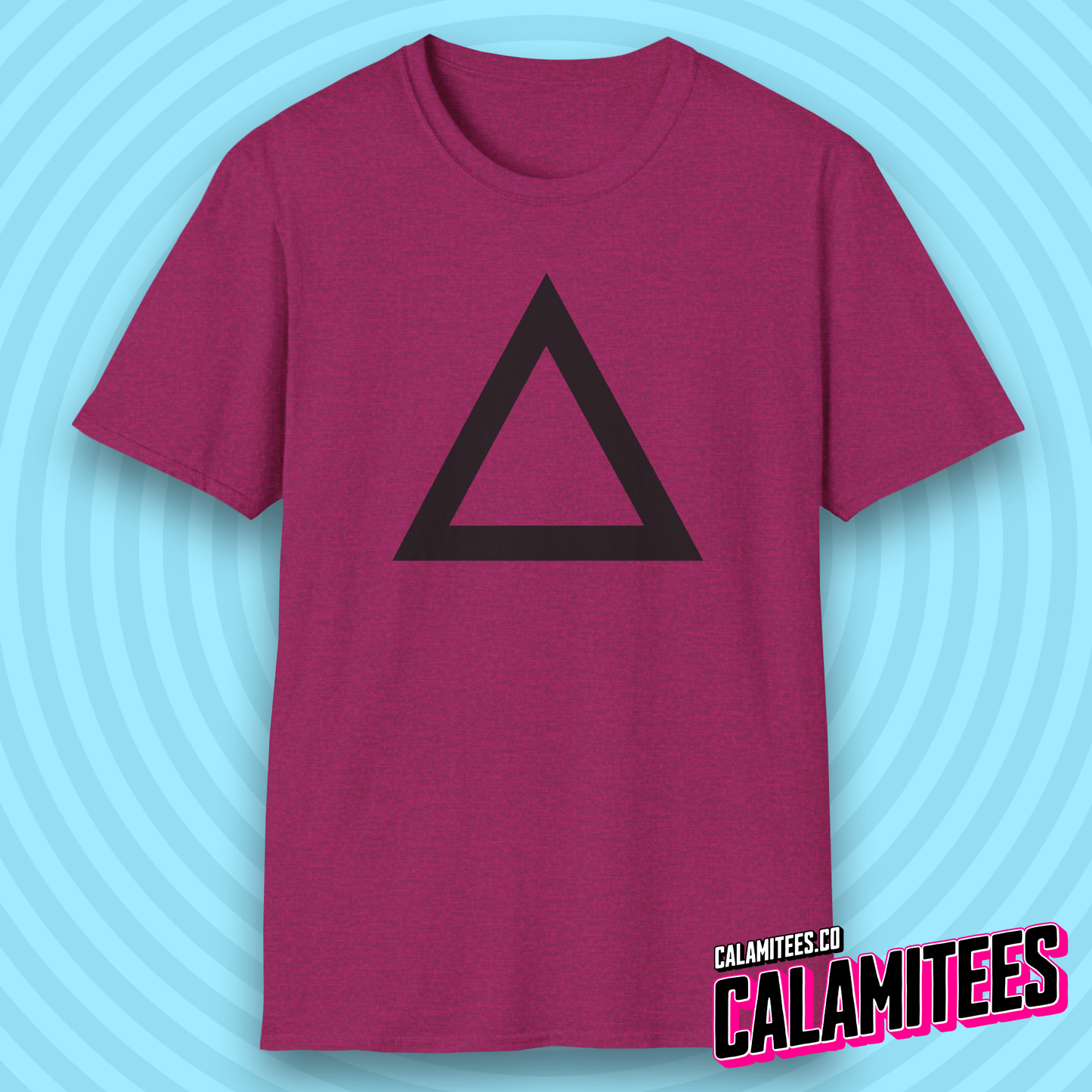 Triangle Soldier Masked Staff Squid Game Shape Fan T-Shirt