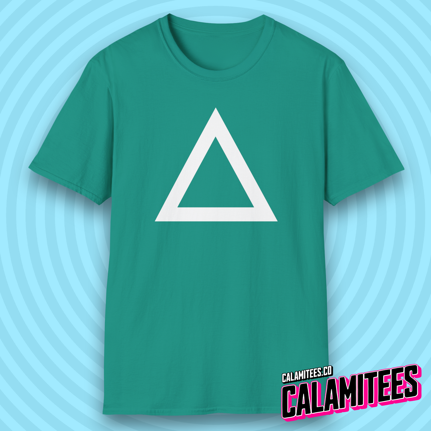 Triangle Soldier Masked Staff Squid Game Shape Fan T-Shirt