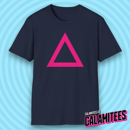 Triangle Soldier Masked Staff Squid Game Shape Fan T-Shirt