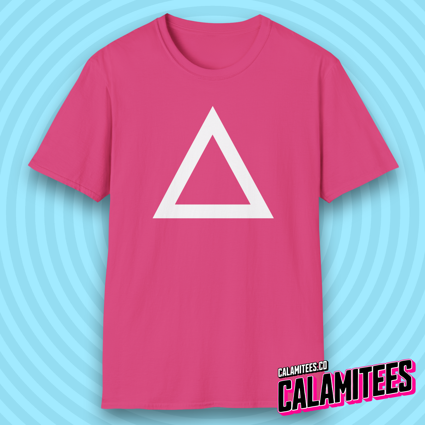 Triangle Soldier Masked Staff Squid Game Shape Fan T-Shirt