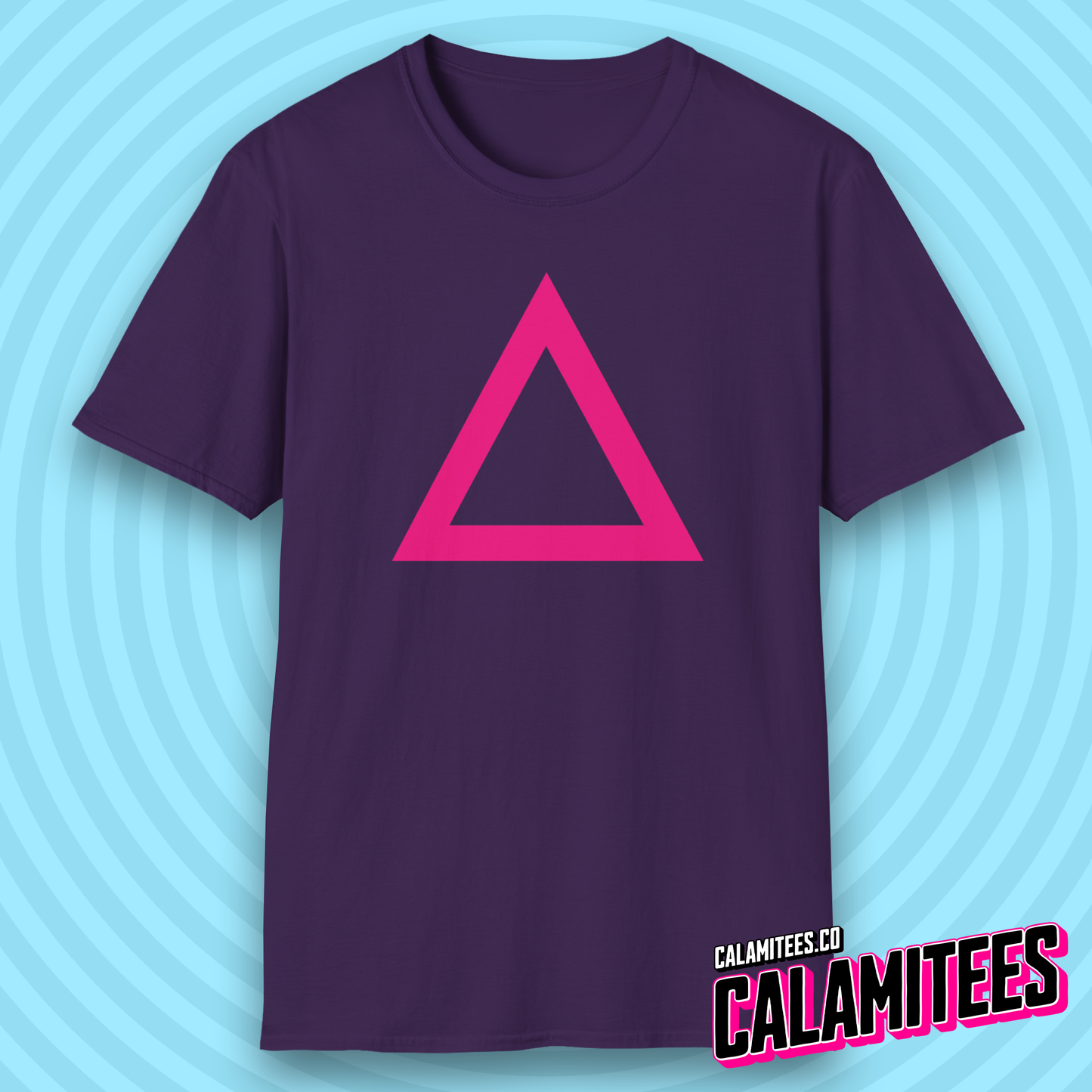 Triangle Soldier Masked Staff Squid Game Shape Fan T-Shirt