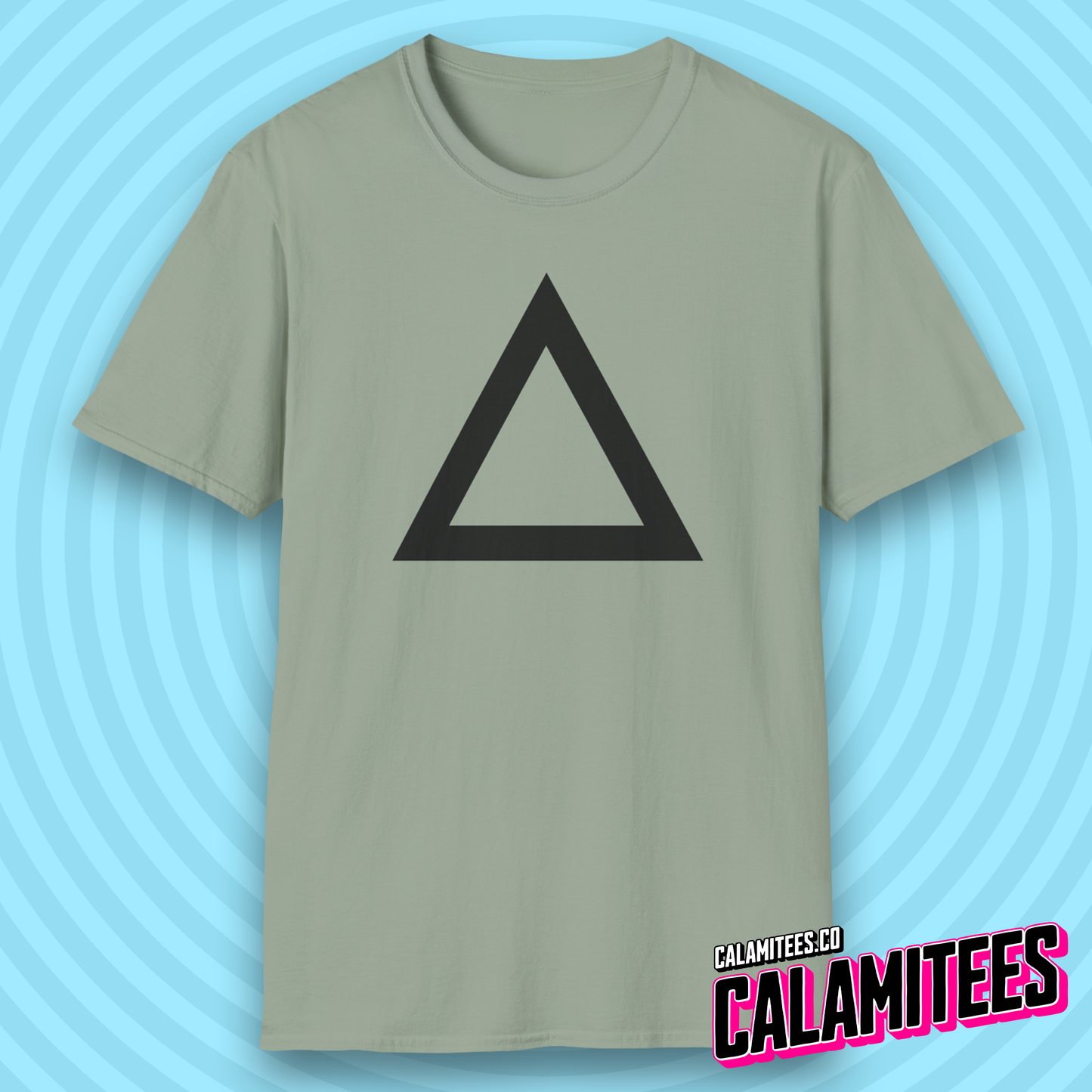 Triangle Soldier Masked Staff Squid Game Shape Fan T-Shirt