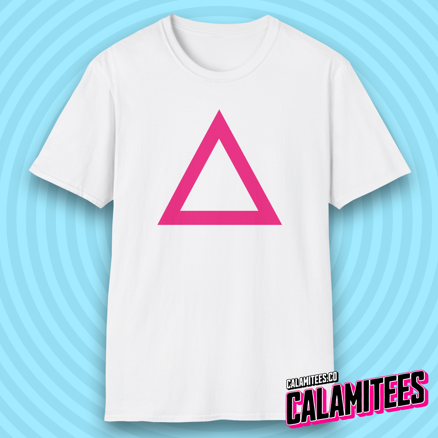 Triangle Soldier Masked Staff Squid Game Shape Fan T-Shirt