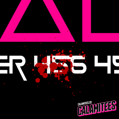 Player 457 (456 Eliminated) Blood Splatter Squid Game T-Shirt