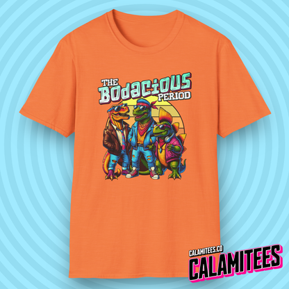 The Bodacious Period Cool Dinosaurs 80s 90s Retro Nostalgia T-Shirt