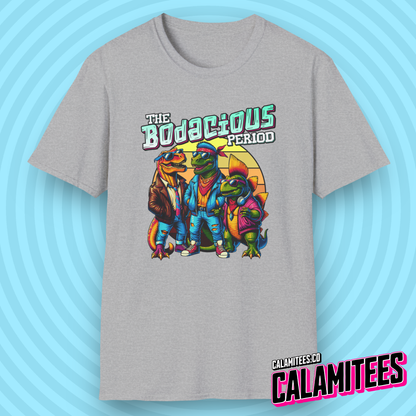 The Bodacious Period Cool Dinosaurs 80s 90s Retro Nostalgia T-Shirt