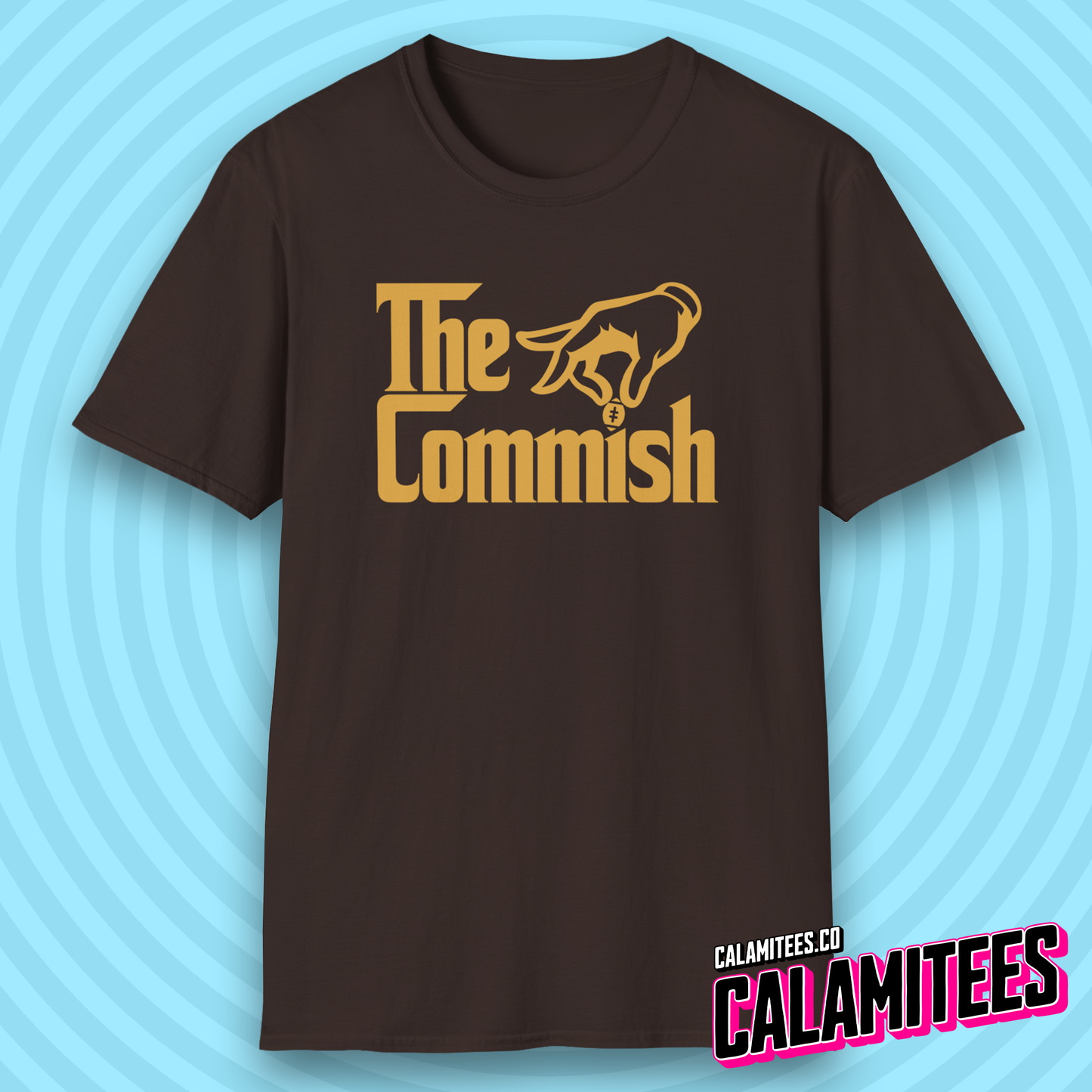 The Commish Fantasy Football Commissioner Parody Logo T-Shirt