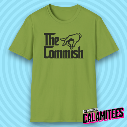 The Commish Fantasy Football Commissioner Parody Logo T-Shirt