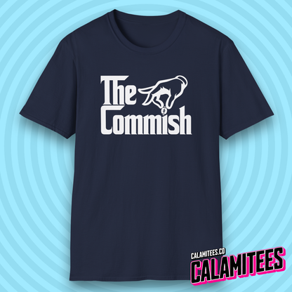The Commish Fantasy Football Commissioner Parody Logo T-Shirt