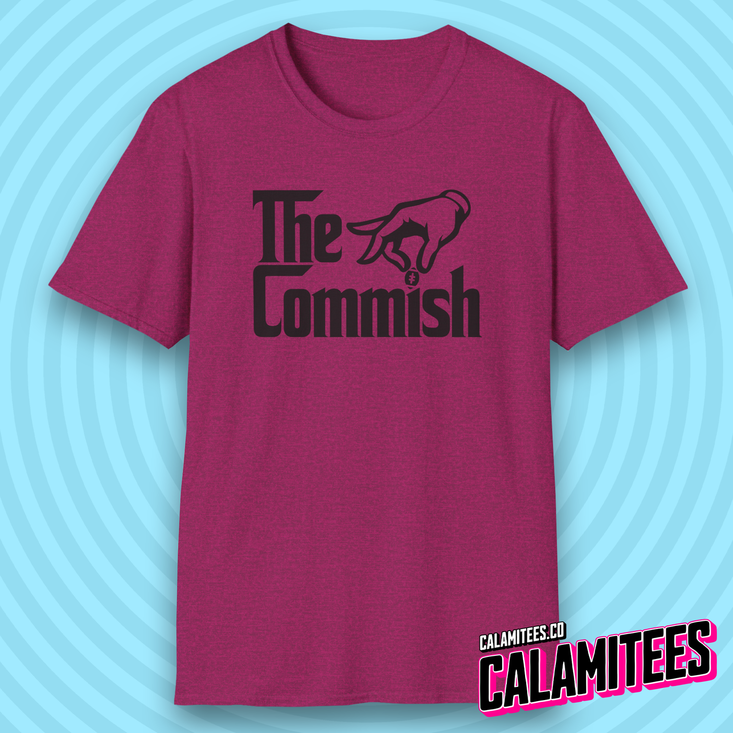 The Commish Fantasy Football Commissioner Parody Logo T-Shirt