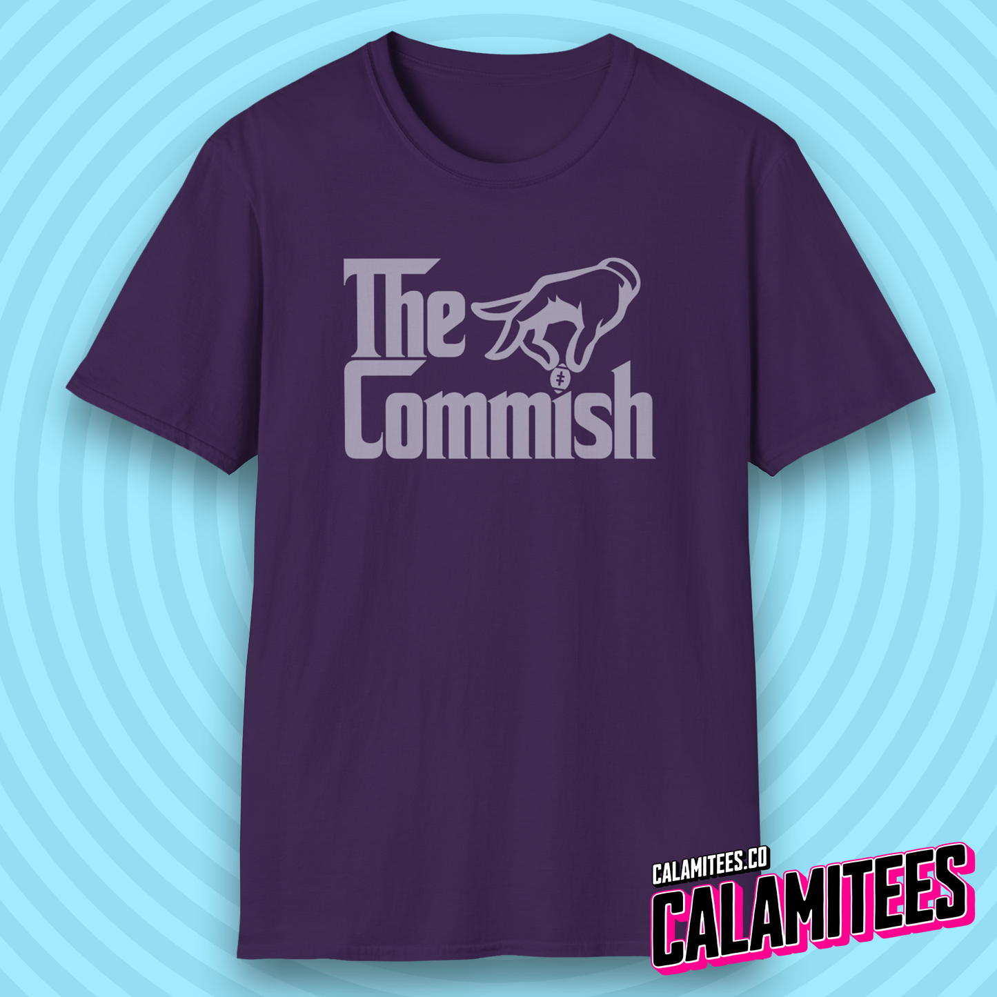 The Commish Fantasy Football Commissioner Parody Logo T-Shirt