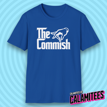 The Commish Fantasy Football Commissioner Parody Logo T-Shirt