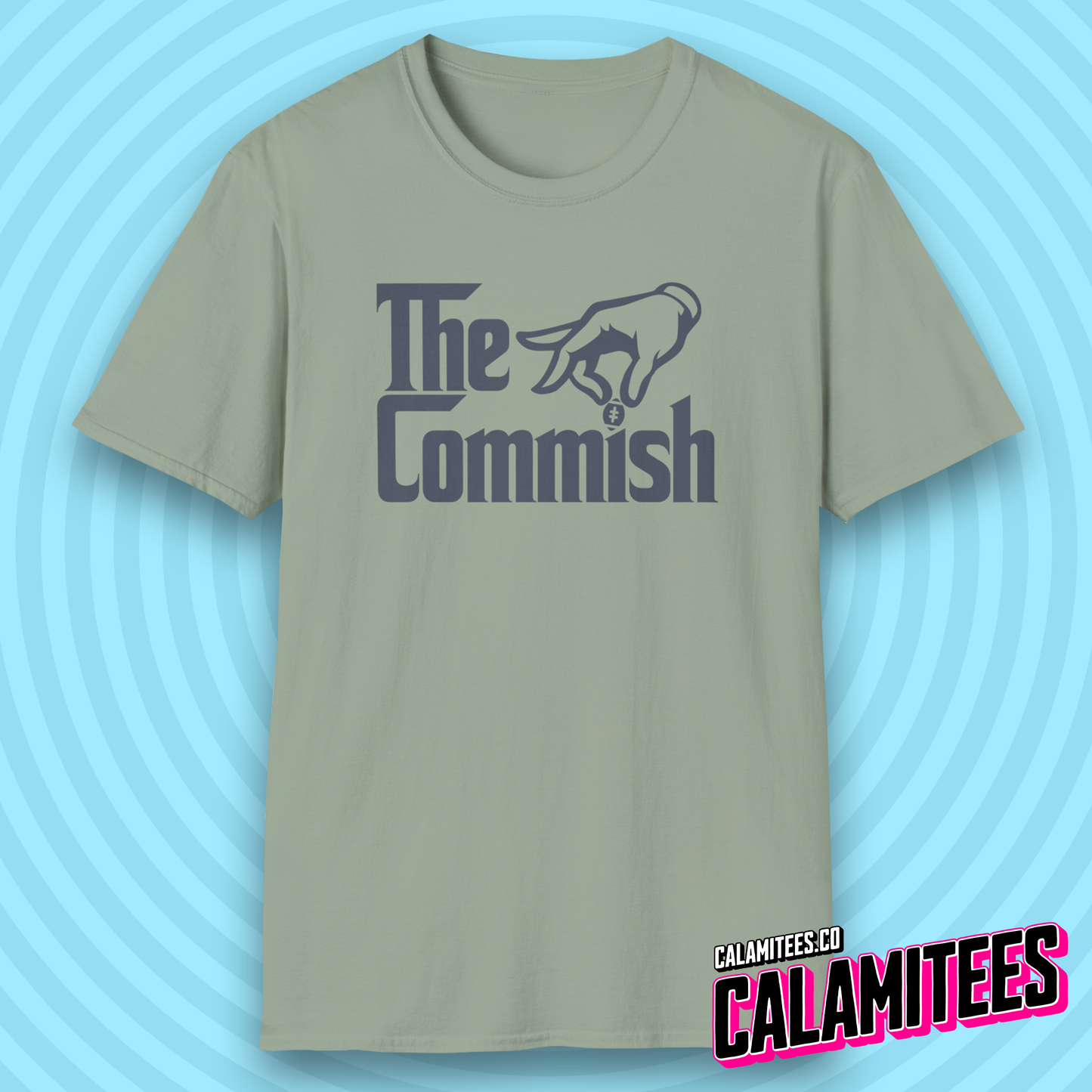 The Commish Fantasy Football Commissioner Parody Logo T-Shirt