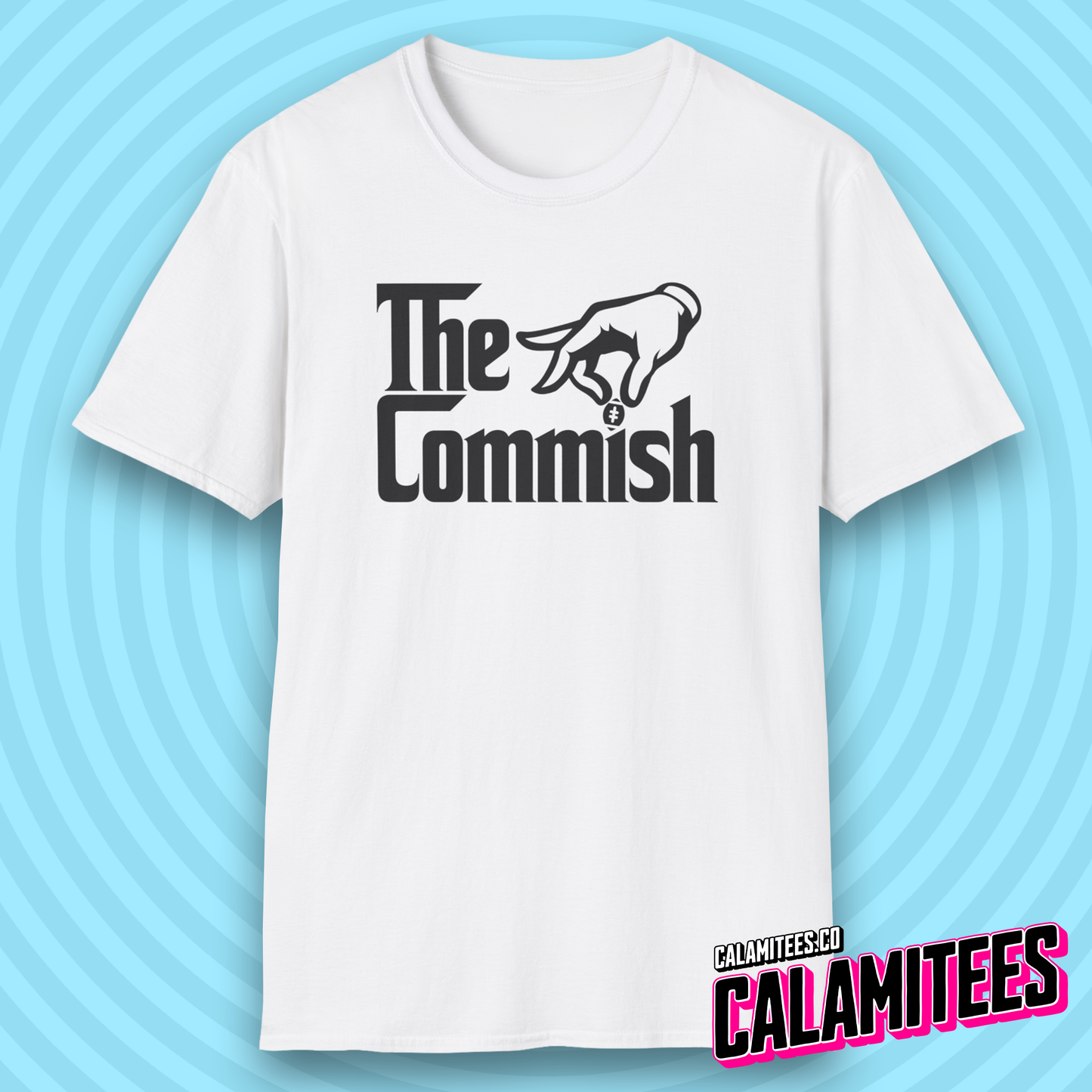 The Commish Fantasy Football Commissioner Parody Logo T-Shirt