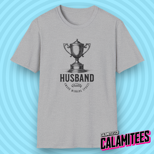 Trophy Husband - Vintage Style Funny Spouse T-Shirt