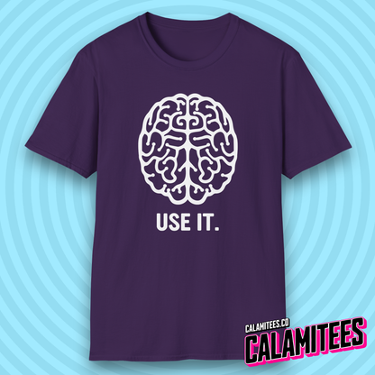 Use It Brain Illustration Funny Sarcastic Intelligence T-Shirt
