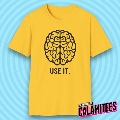 Use It Brain Illustration Funny Sarcastic Intelligence T-Shirt