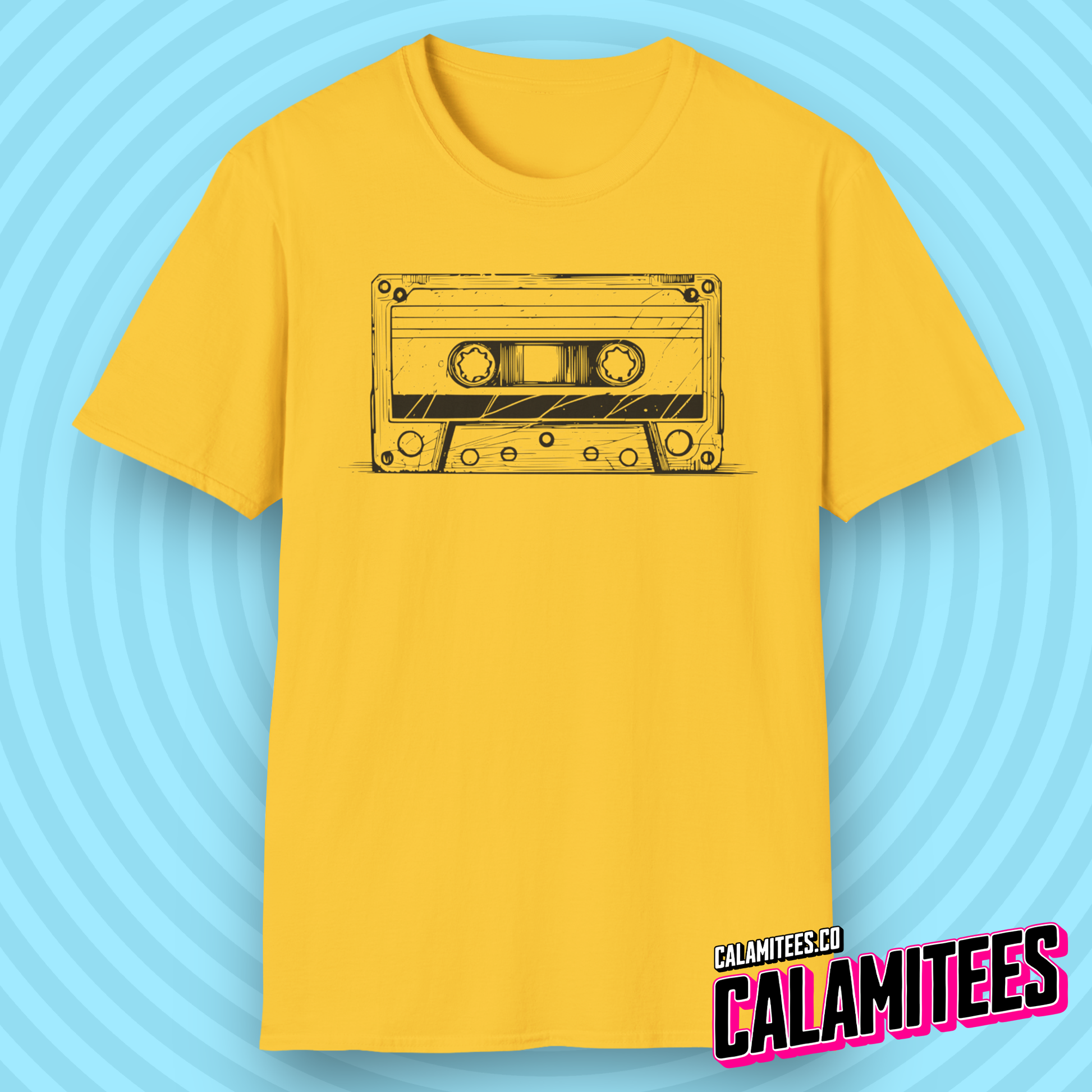 Cassette Tape Mix Tape - Nostalgia Vintage Retro Style Pop Culture Illustration T-Shirt