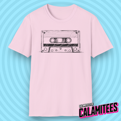 Cassette Tape Mix Tape - Nostalgia Vintage Retro Style Pop Culture Illustration T-Shirt