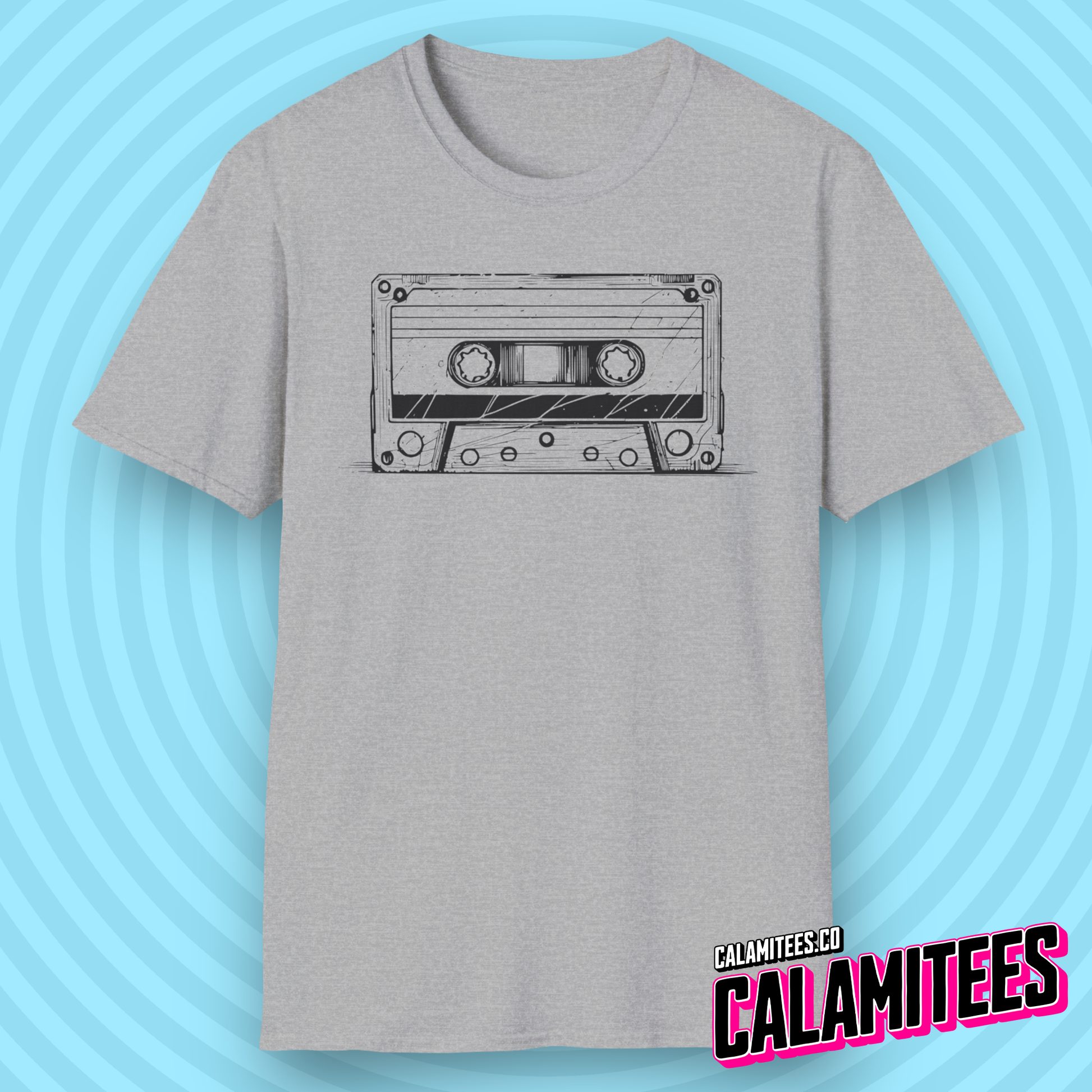 Cassette Tape Mix Tape - Nostalgia Vintage Retro Style Pop Culture Illustration T-Shirt
