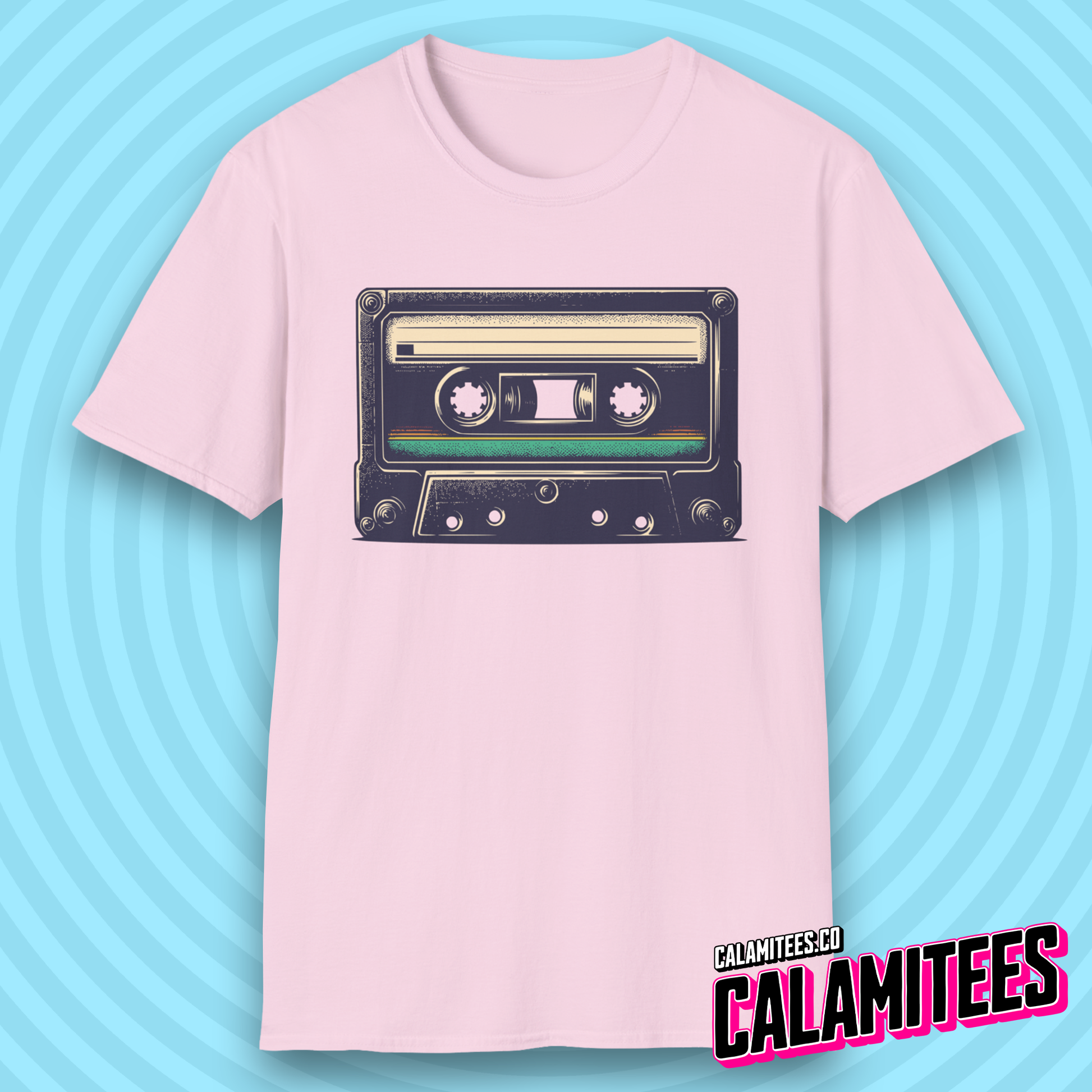 Cassette Tape Mix Tape - Nostalgic Retro Illustration Vintage Pop Culture T-Shirt